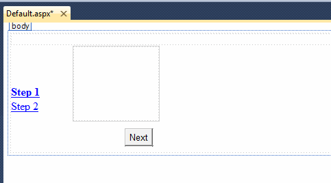 قرار دادن یک کنترل ساده ویزارد بر روی صفحه ASP.Net