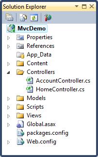 پوشه Controllers در ASP.Net MVC