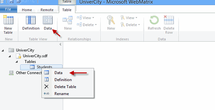 آموزش وارد نمودن اطلاعات مورد نظر در جدول بانک  اطلاعاتی SQL و ASP.Net