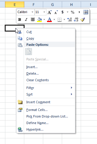 >دسترسی به گزینه های بیشتر برای عملیات Paste محتویات در Excel 2010