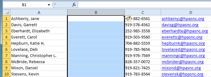 وارد شدن ستون جدید در Excel 2010