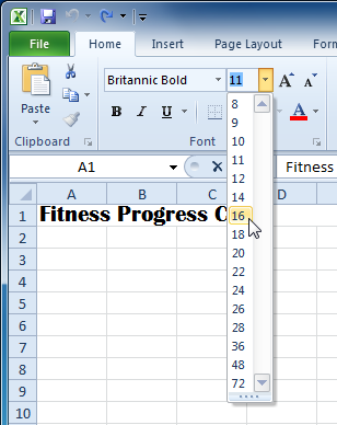نحوه تغییر اندازه قلم نوشته Font در Excel 2010
