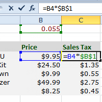 آموزش طراحی فرمول های ساده در Excel 2010