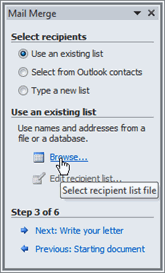  استفاده از Mail Merge  