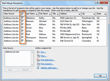  استفاده از Mail Merge  